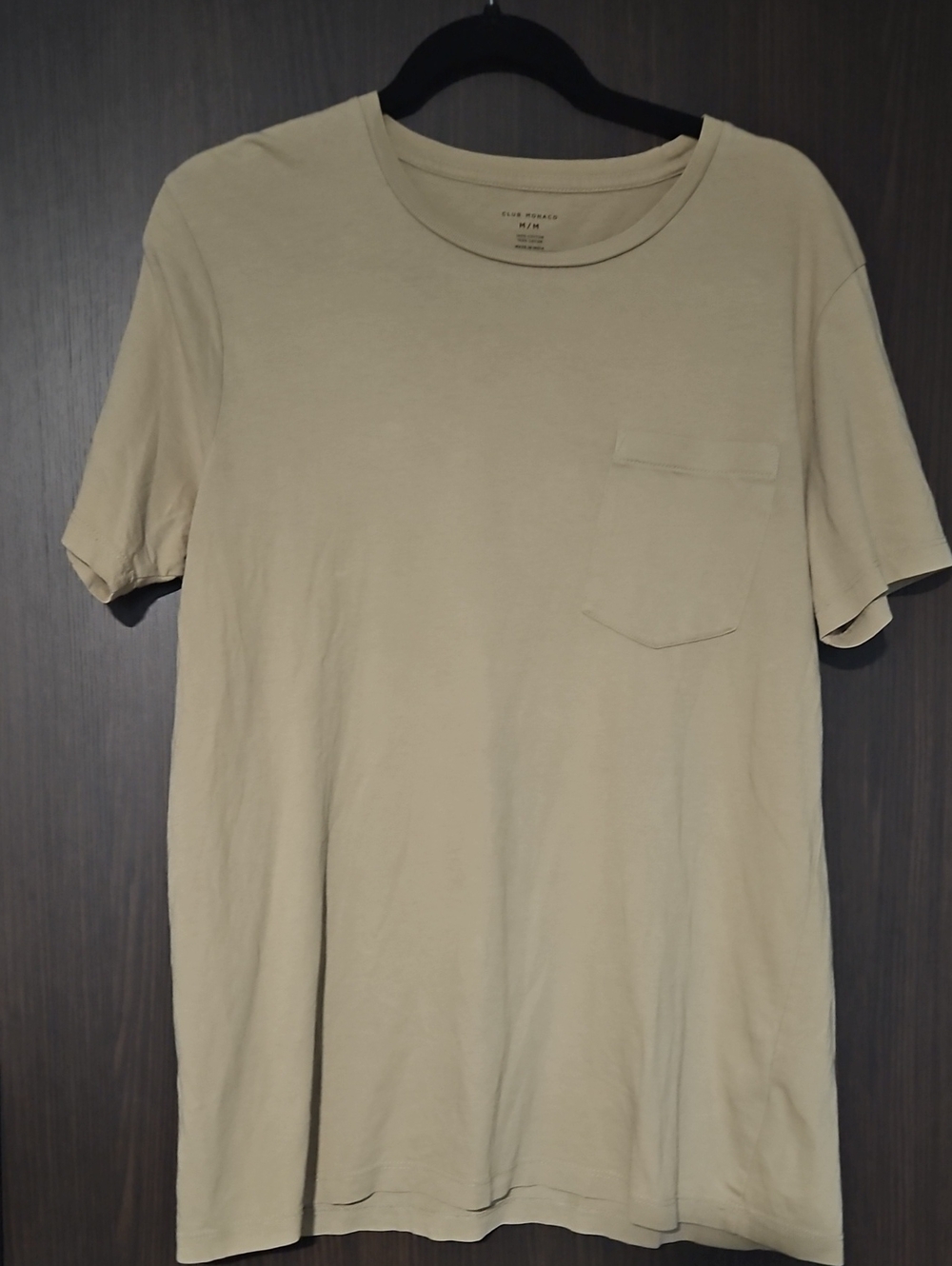 Club Monaco Beige Short-Sleeve Pocket Tee